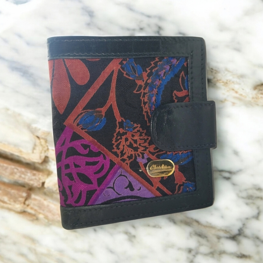 Christina Womans Leather Wallet, Button Close